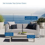 Modway - Saybrook Outdoor Patio Upholstered 2-Piece Sectional Sofa Loveseat - EEI-4377