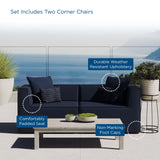 Modway - Saybrook Outdoor Patio Upholstered 2-Piece Sectional Sofa Loveseat - EEI-4377