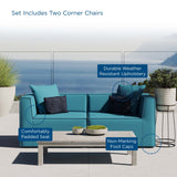 Modway - Saybrook Outdoor Patio Upholstered 2-Piece Sectional Sofa Loveseat - EEI-4377