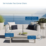Modway - Saybrook Outdoor Patio Upholstered 2-Piece Sectional Sofa Loveseat - EEI-4377