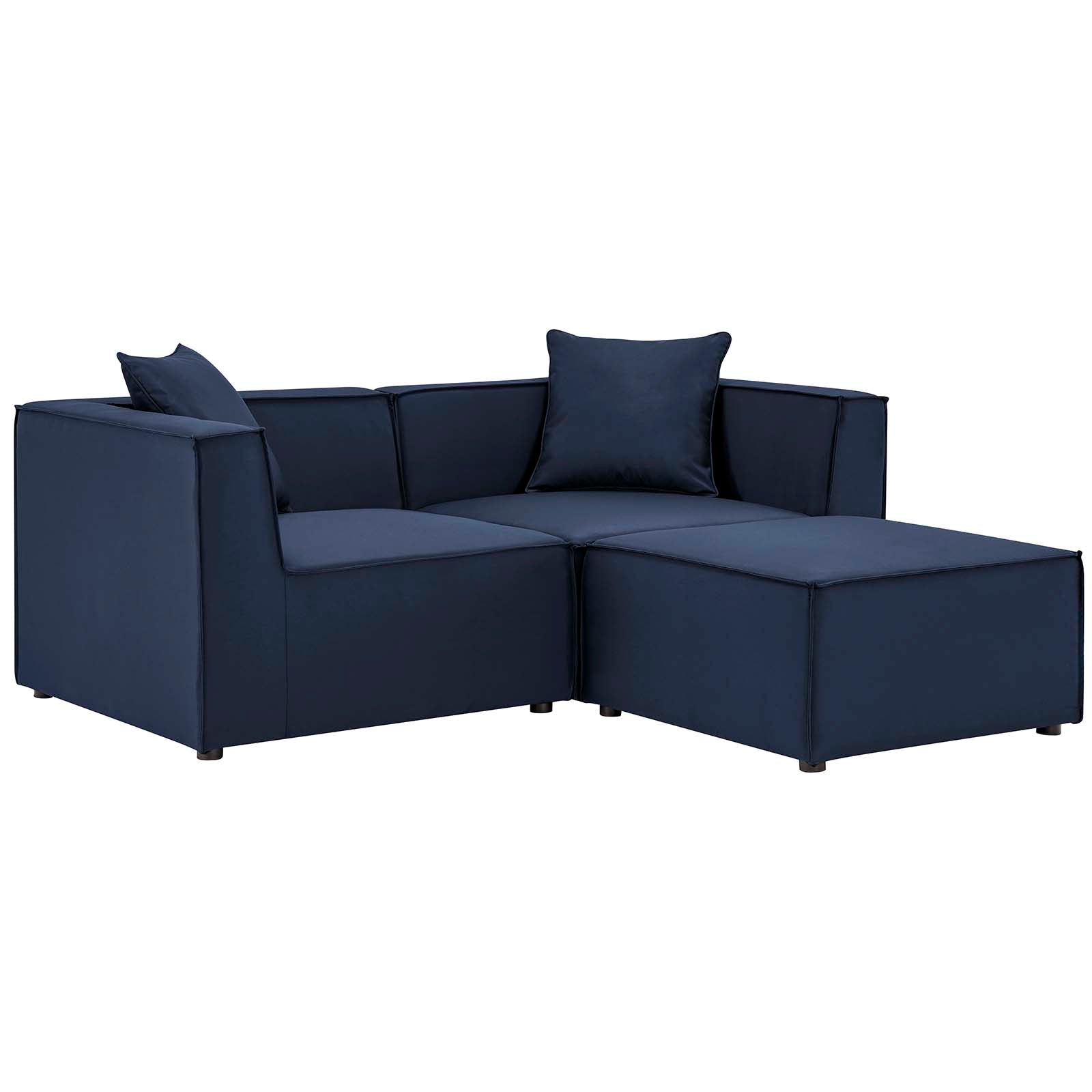 Modway - Saybrook Outdoor Patio Upholstered Loveseat and Ottoman Set - EEI-4378