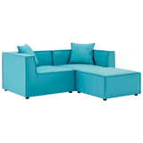 Modway - Saybrook Outdoor Patio Upholstered Loveseat and Ottoman Set - EEI-4378