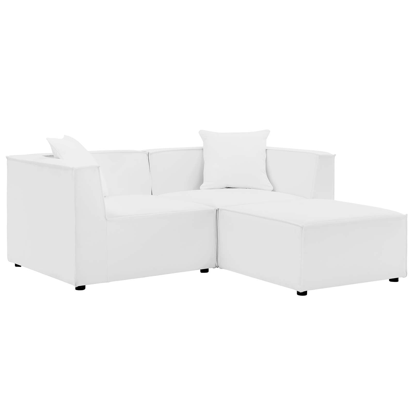 Modway - Saybrook Outdoor Patio Upholstered Loveseat and Ottoman Set - EEI-4378
