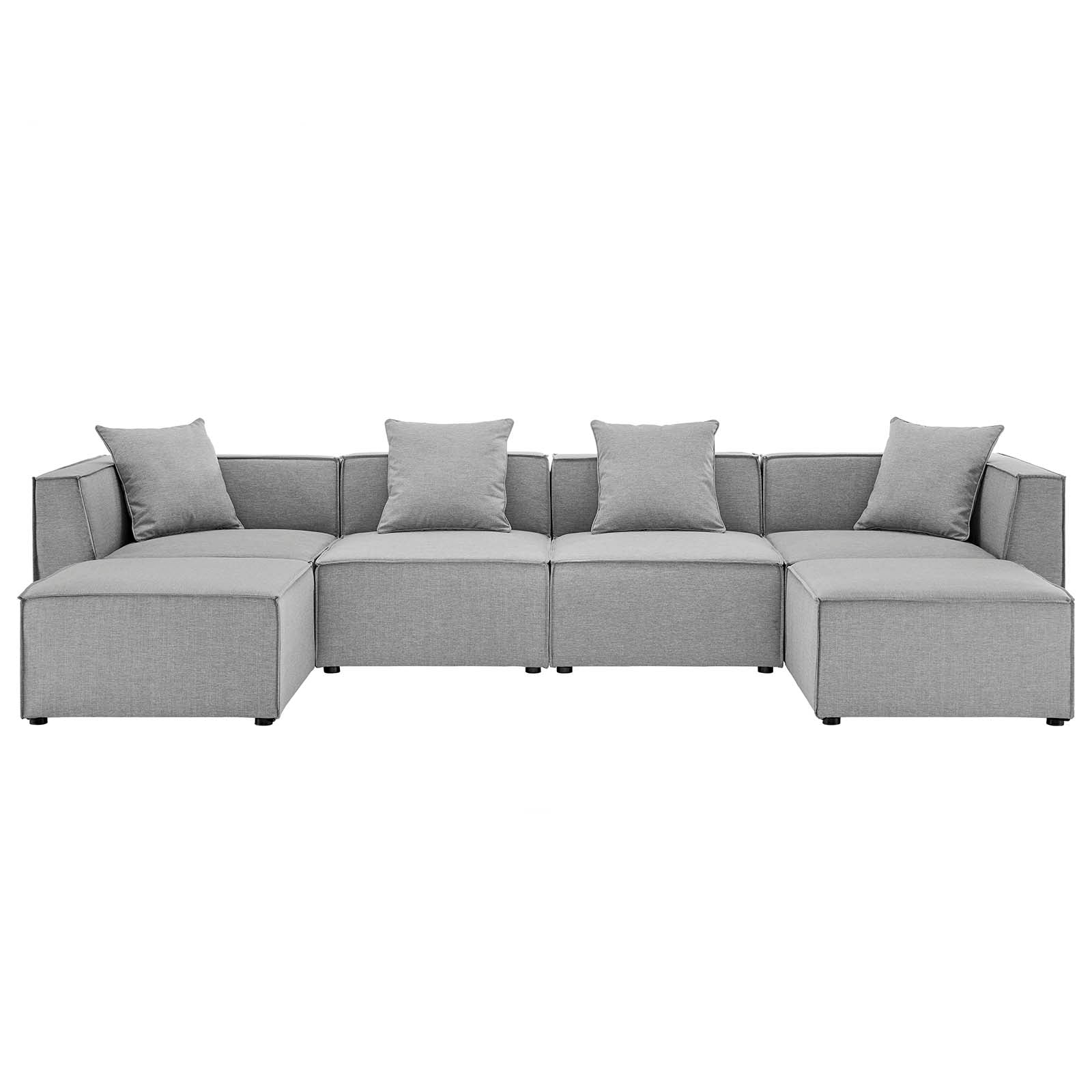 Modway - Saybrook Outdoor Patio Upholstered 6-Piece Sectional Sofa - EEI-4383