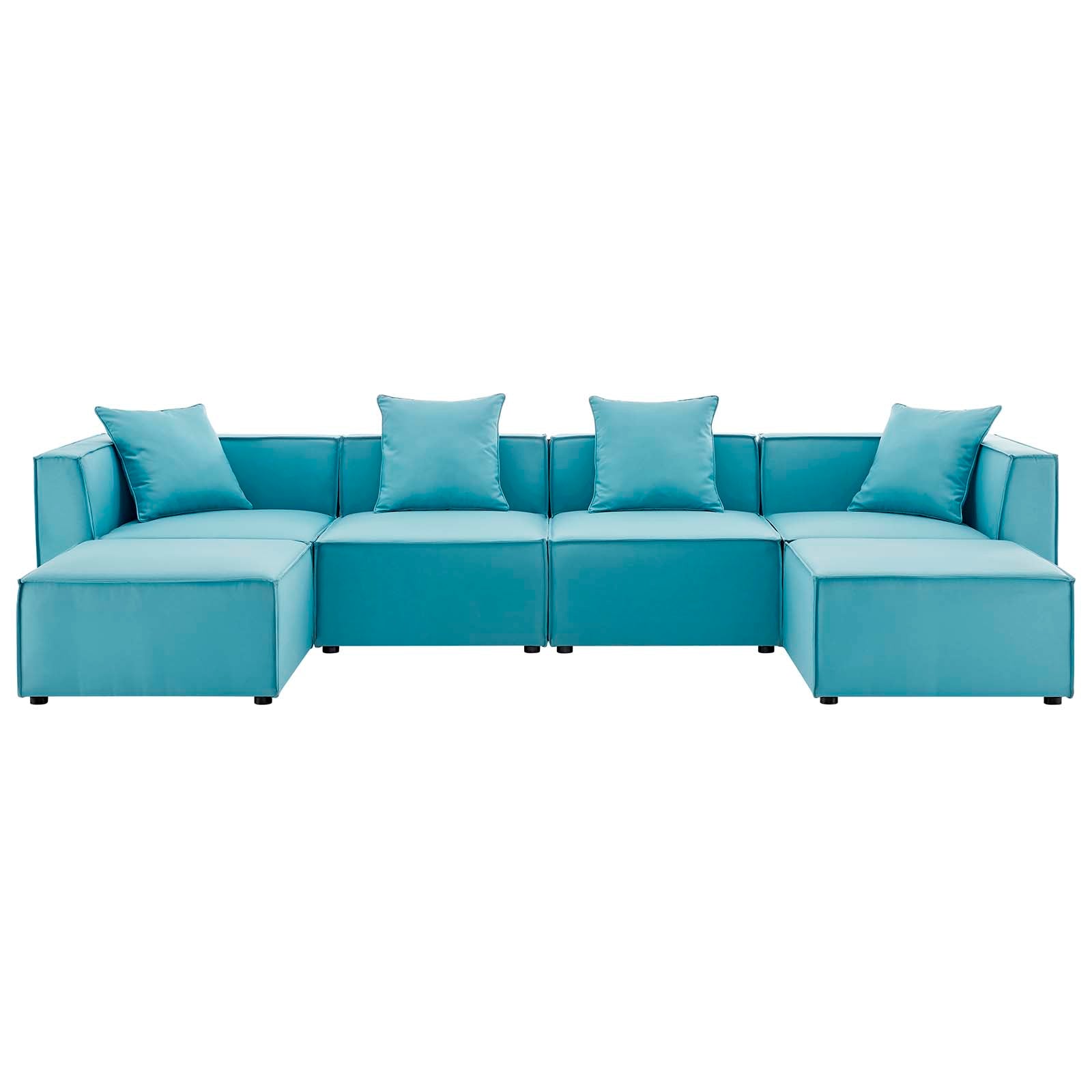 Modway - Saybrook Outdoor Patio Upholstered 6-Piece Sectional Sofa - EEI-4383