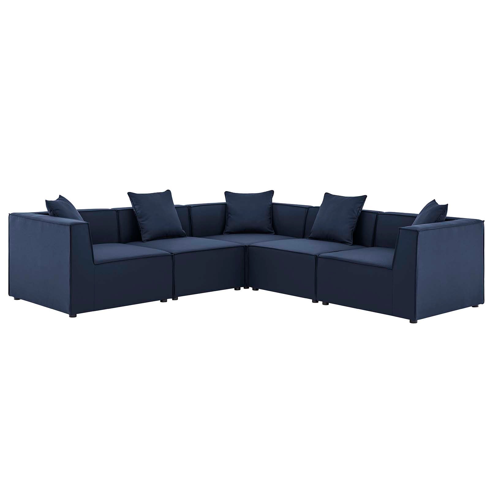 Modway - Saybrook Outdoor Patio Upholstered 5-Piece Sectional Sofa - EEI-4384
