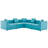 Modway - Saybrook Outdoor Patio Upholstered 5-Piece Sectional Sofa - EEI-4384
