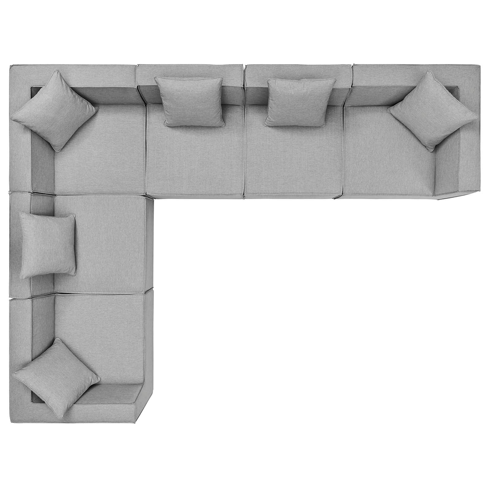 Modway - Saybrook Outdoor Patio Upholstered 6-Piece Sectional Sofa - EEI-4385