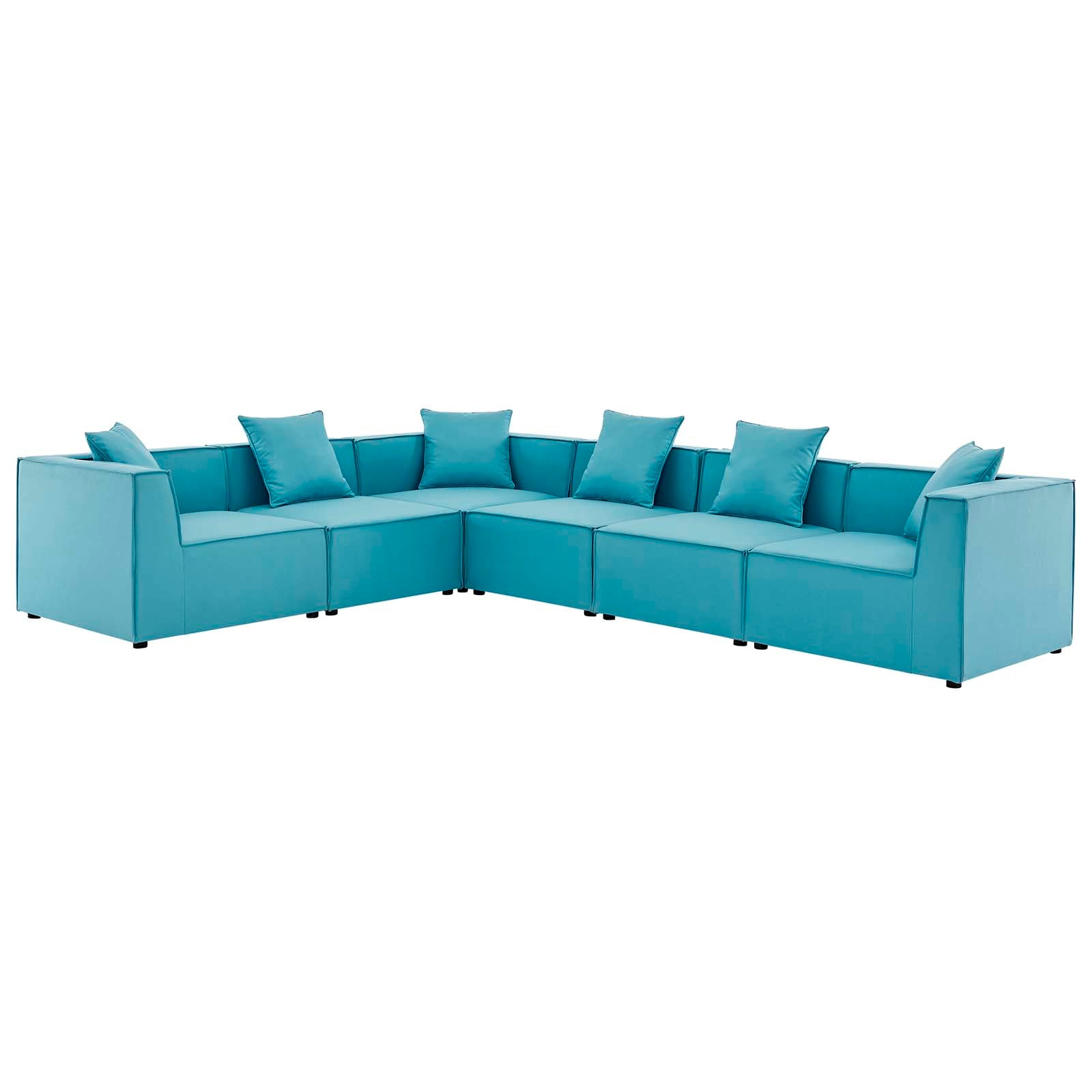 Modway - Saybrook Outdoor Patio Upholstered 6-Piece Sectional Sofa - EEI-4385