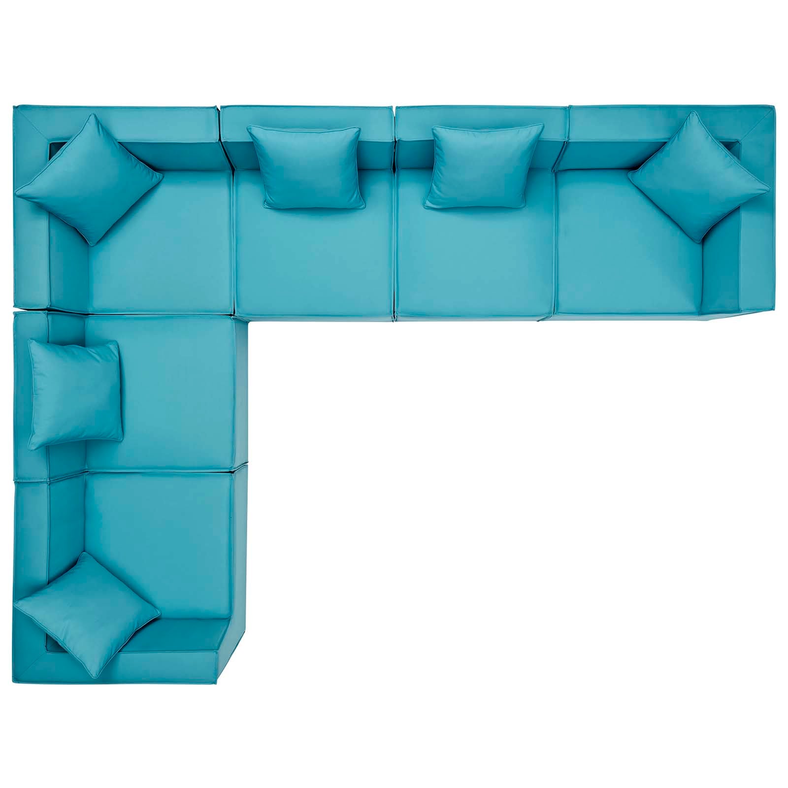 Modway - Saybrook Outdoor Patio Upholstered 6-Piece Sectional Sofa - EEI-4385