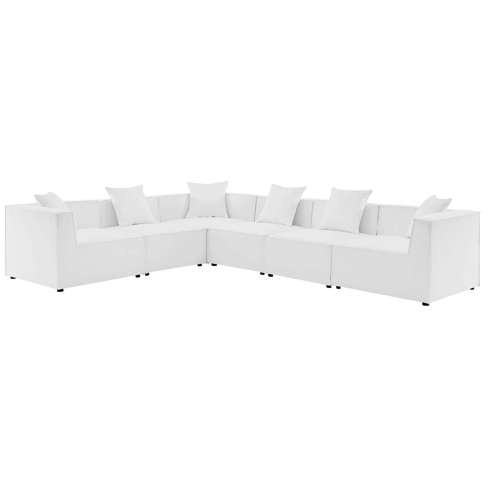 Modway - Saybrook Outdoor Patio Upholstered 6-Piece Sectional Sofa - EEI-4385