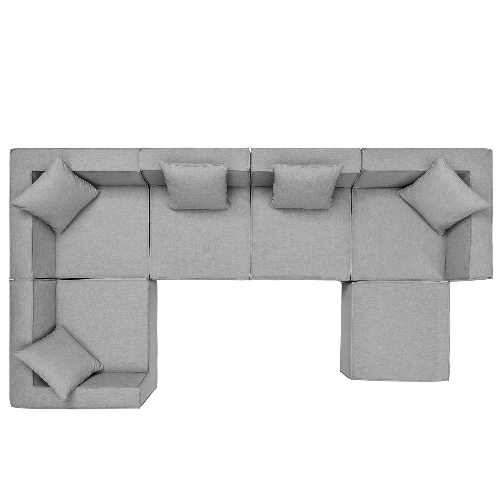 Modway - Saybrook Outdoor Patio Upholstered 6-Piece Sectional Sofa - EEI-4386