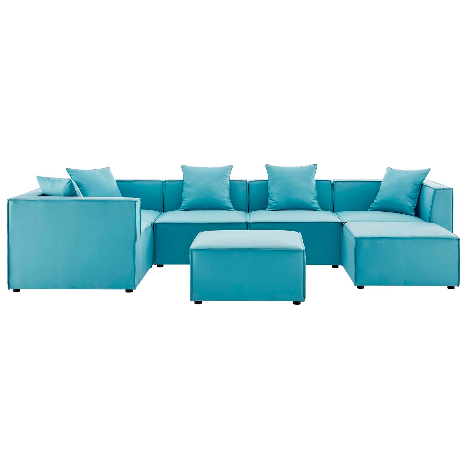 Modway - Saybrook Outdoor Patio Upholstered 7-Piece Sectional Sofa - EEI-4387