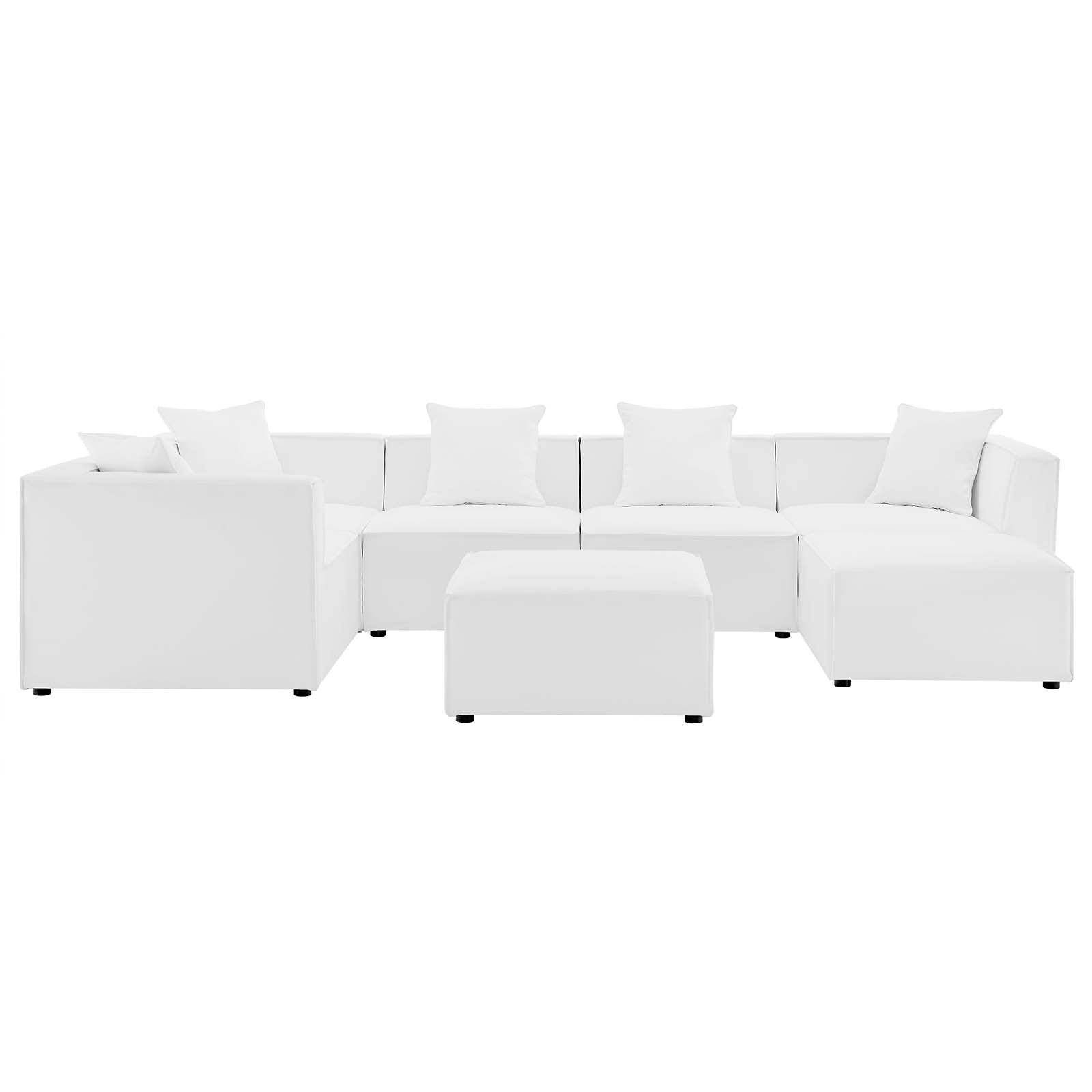 Modway - Saybrook Outdoor Patio Upholstered 7-Piece Sectional Sofa - EEI-4387