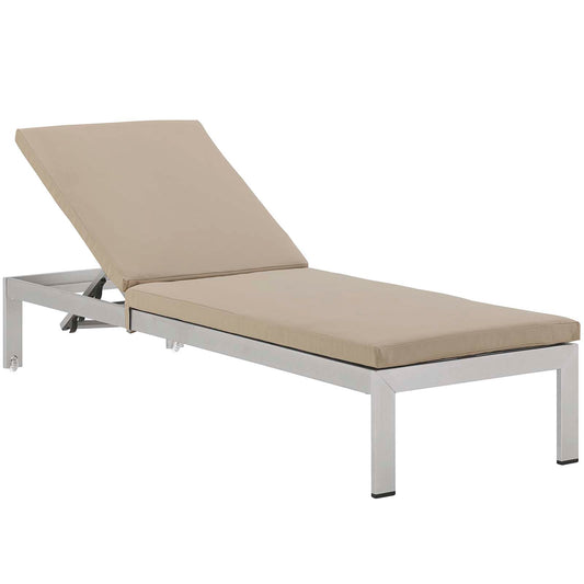 Modway - Shore Outdoor Patio Aluminum Chaise with Cushions - EEI-4502