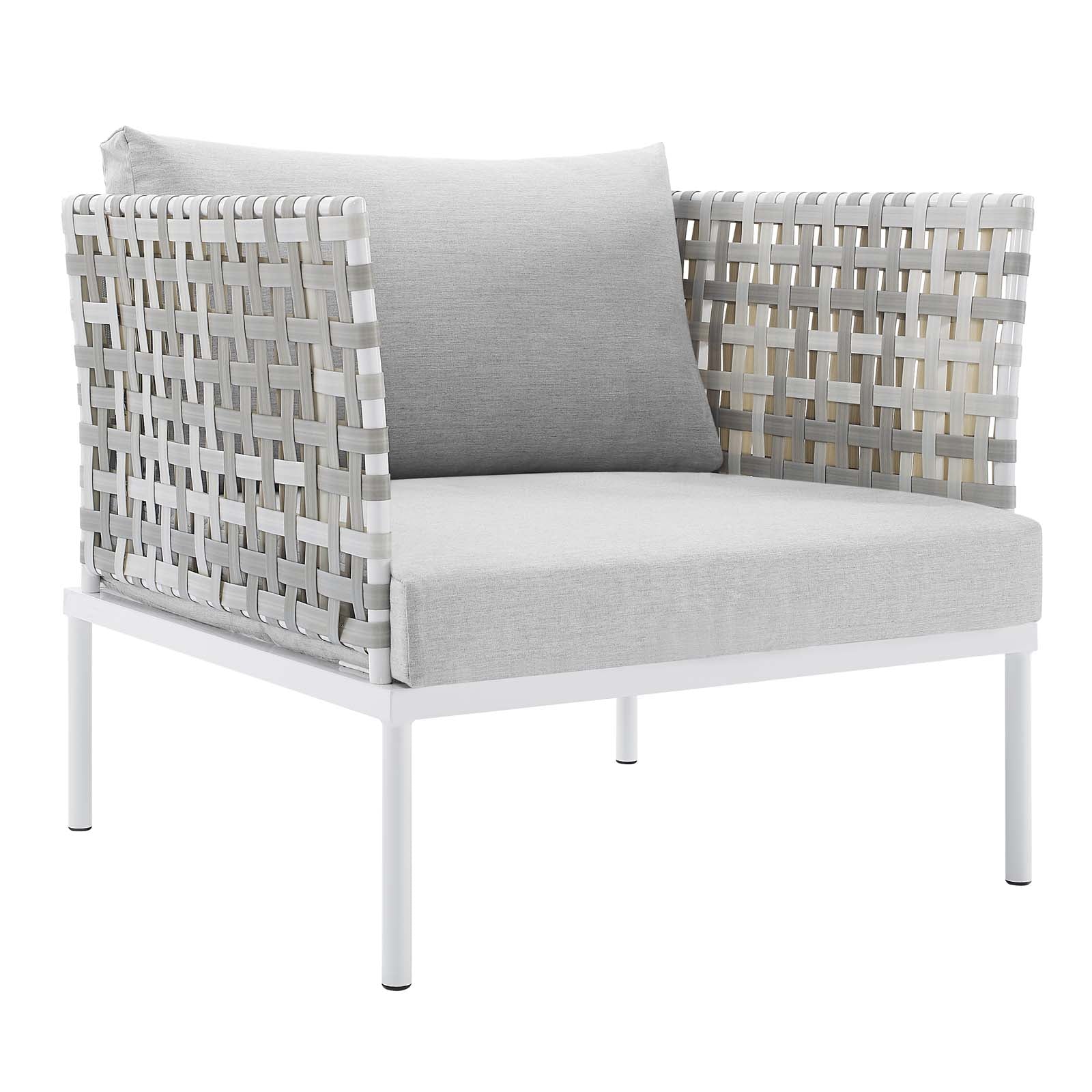Modway - Harmony 3-Piece  Sunbrella® Basket Weave Outdoor Patio Aluminum Seating Set - EEI-4684