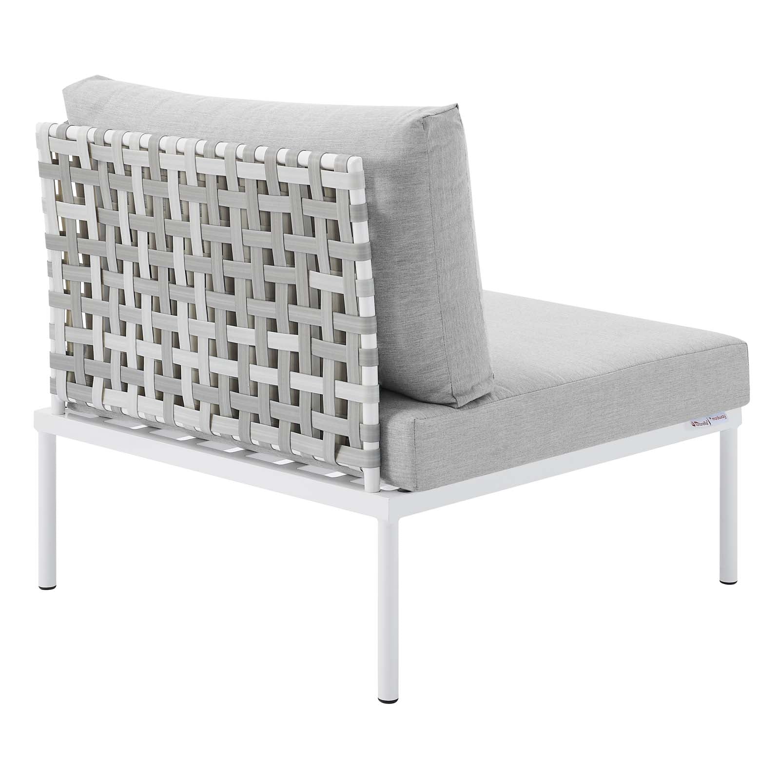 Modway - Harmony 4-Piece  Sunbrella® Basket Weave Outdoor Patio Aluminum Seating Set - EEI-4688