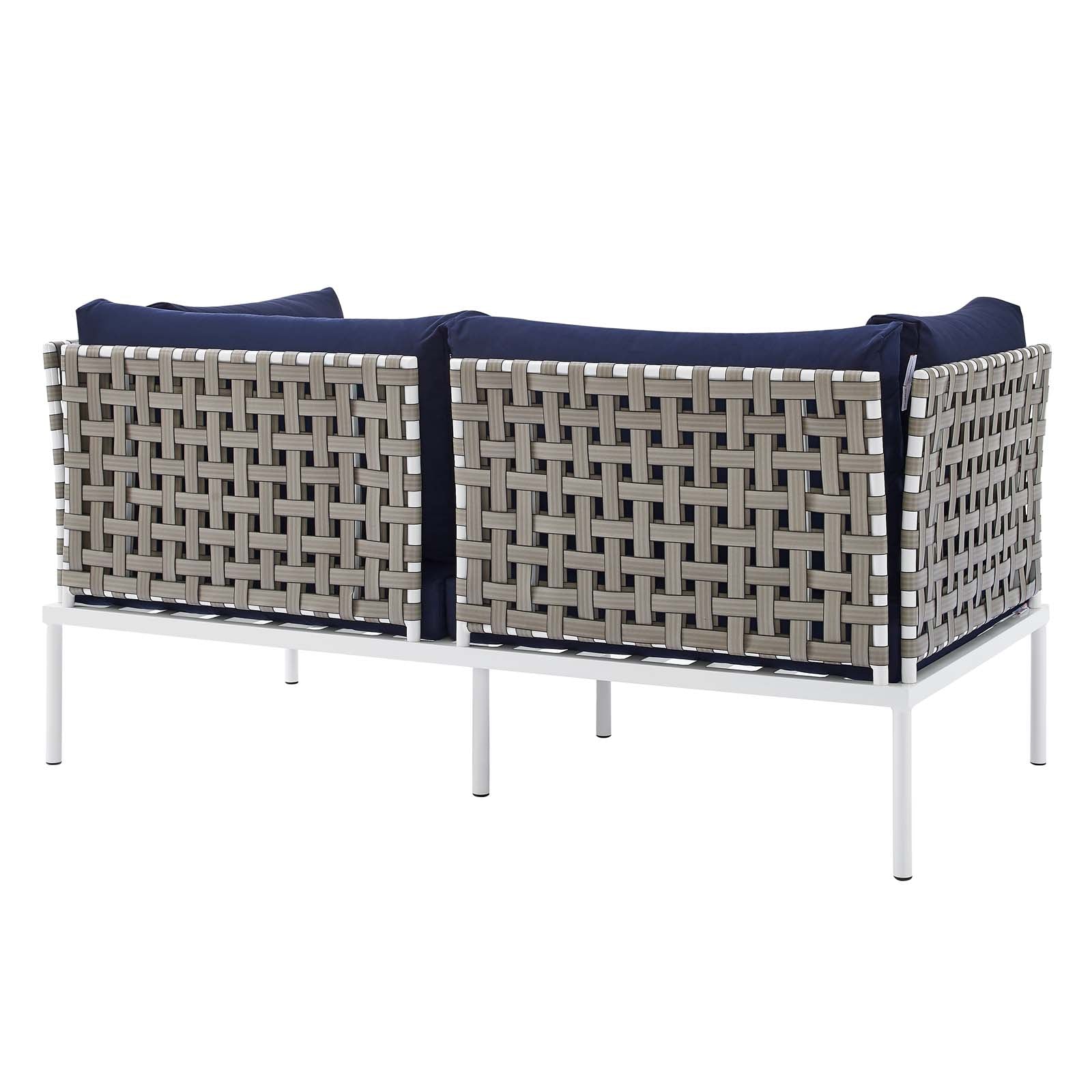 Modway - Harmony 4-Piece  Sunbrella® Basket Weave Outdoor Patio Aluminum Seating Set - EEI-4689