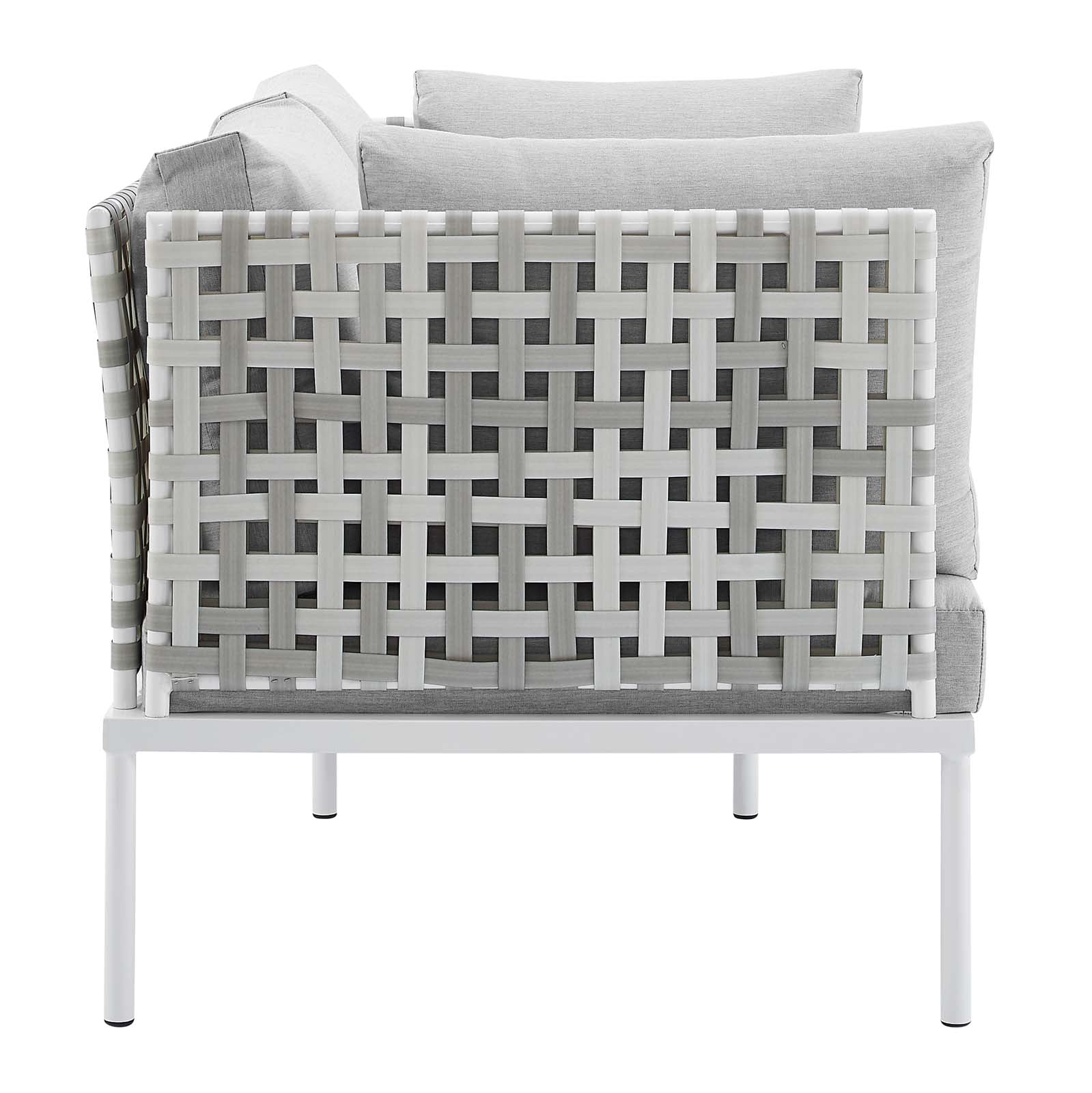 Modway - Harmony 5-Piece  Sunbrella® Basket Weave Outdoor Patio Aluminum Seating Set - EEI-4692