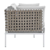 Modway - Harmony 5-Piece  Sunbrella® Basket Weave Outdoor Patio Aluminum Seating Set - EEI-4693
