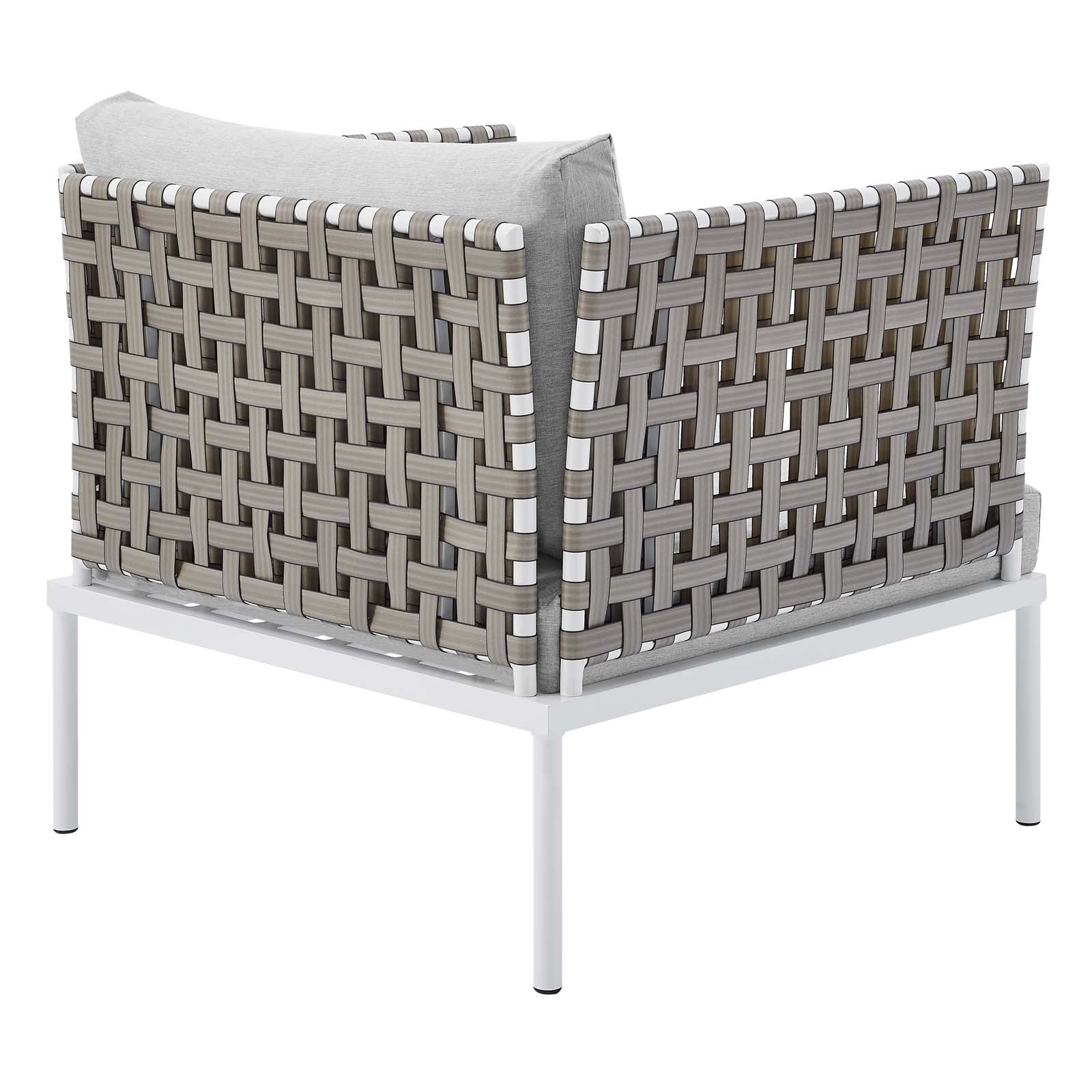 Modway - Harmony 6-Piece  Sunbrella® Basket Weave Outdoor Patio Aluminum Seating Set - EEI-4931