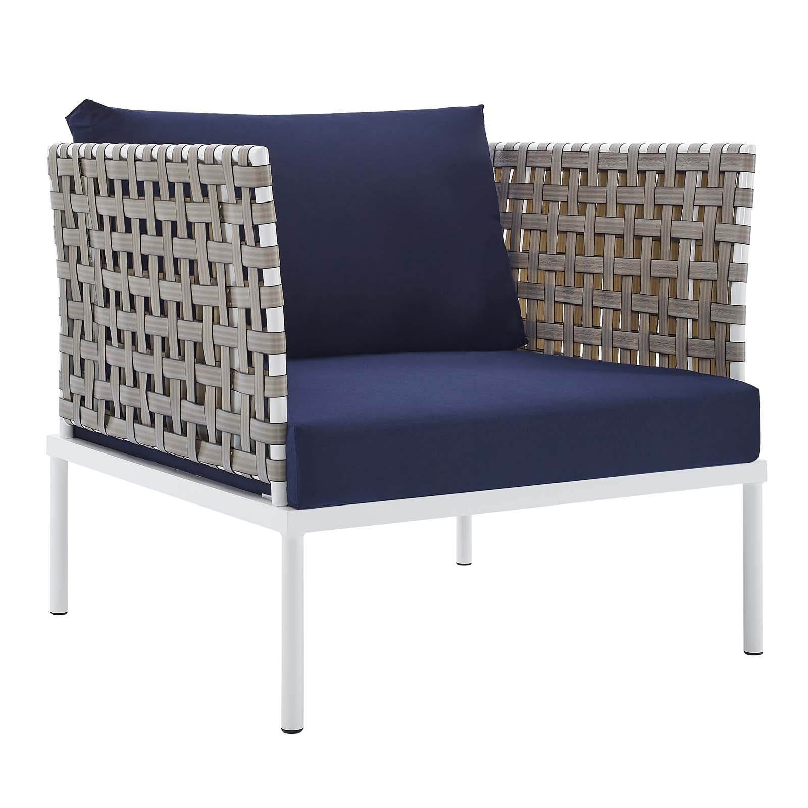 Modway - Harmony 6-Piece  Sunbrella® Basket Weave Outdoor Patio Aluminum Seating Set - EEI-4931