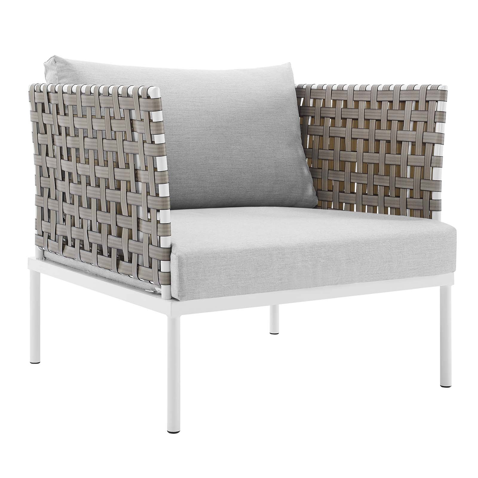 Modway - Harmony 8-Piece  Sunbrella® Basket Weave Outdoor Patio Aluminum Seating Set - EEI-4947