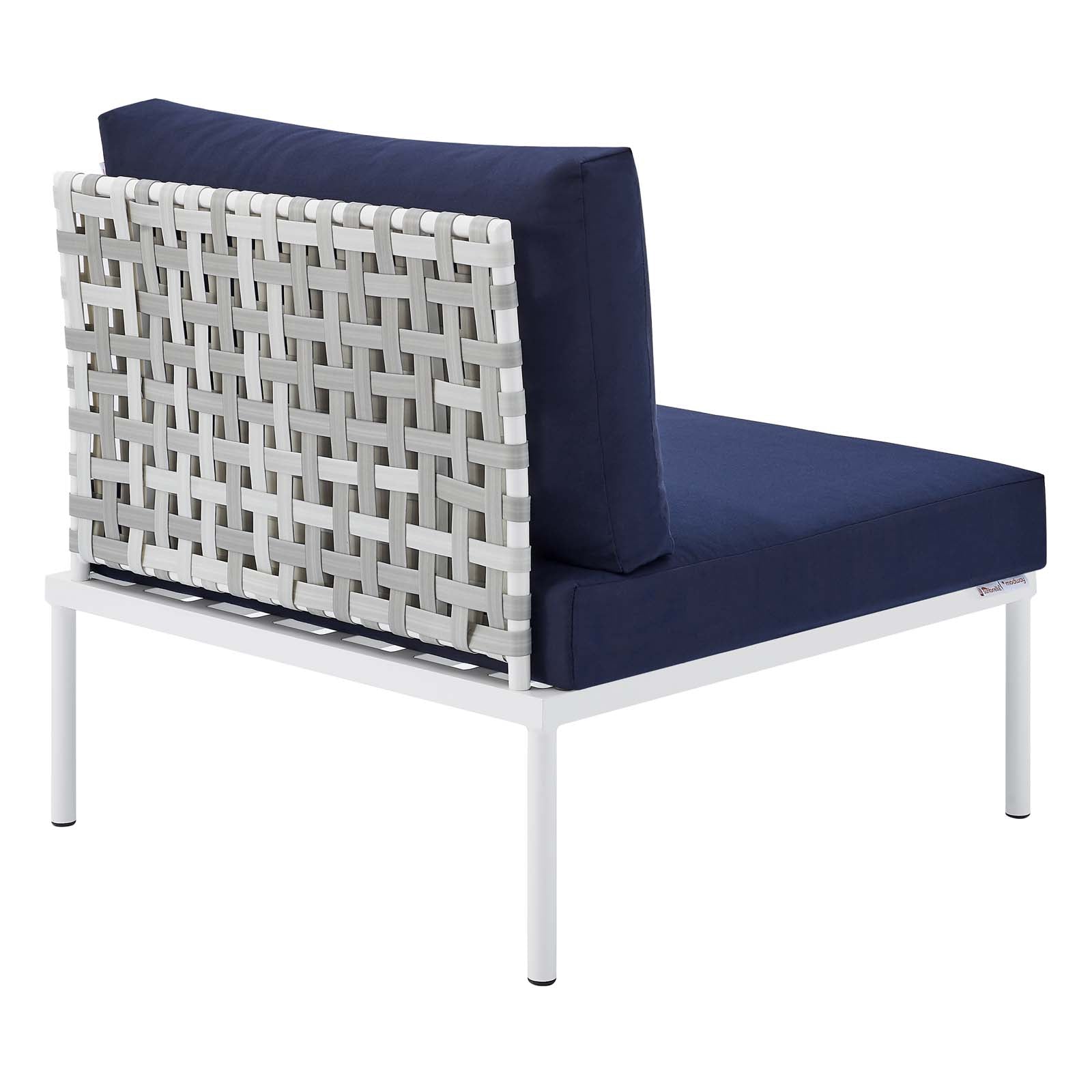 Modway - Harmony Sunbrella® Basket Weave Outdoor Patio Aluminum Armless Chair - EEI-4957