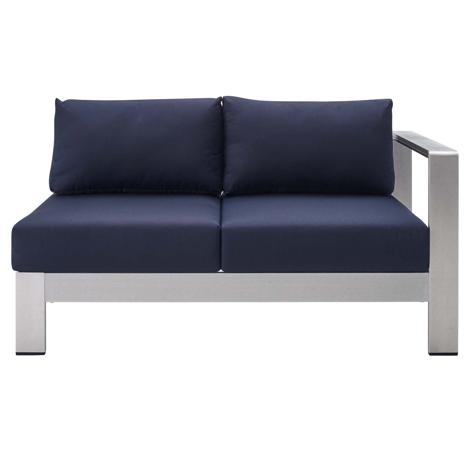 Modway - Shore Sunbrella® Fabric Outdoor Patio Aluminum 7 Piece Sectional Sofa Set - EEI-5481