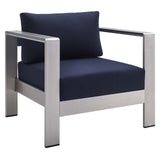 Modway - Shore Sunbrella® Fabric Outdoor Patio Aluminum 7 Piece Sectional Sofa Set - EEI-5481