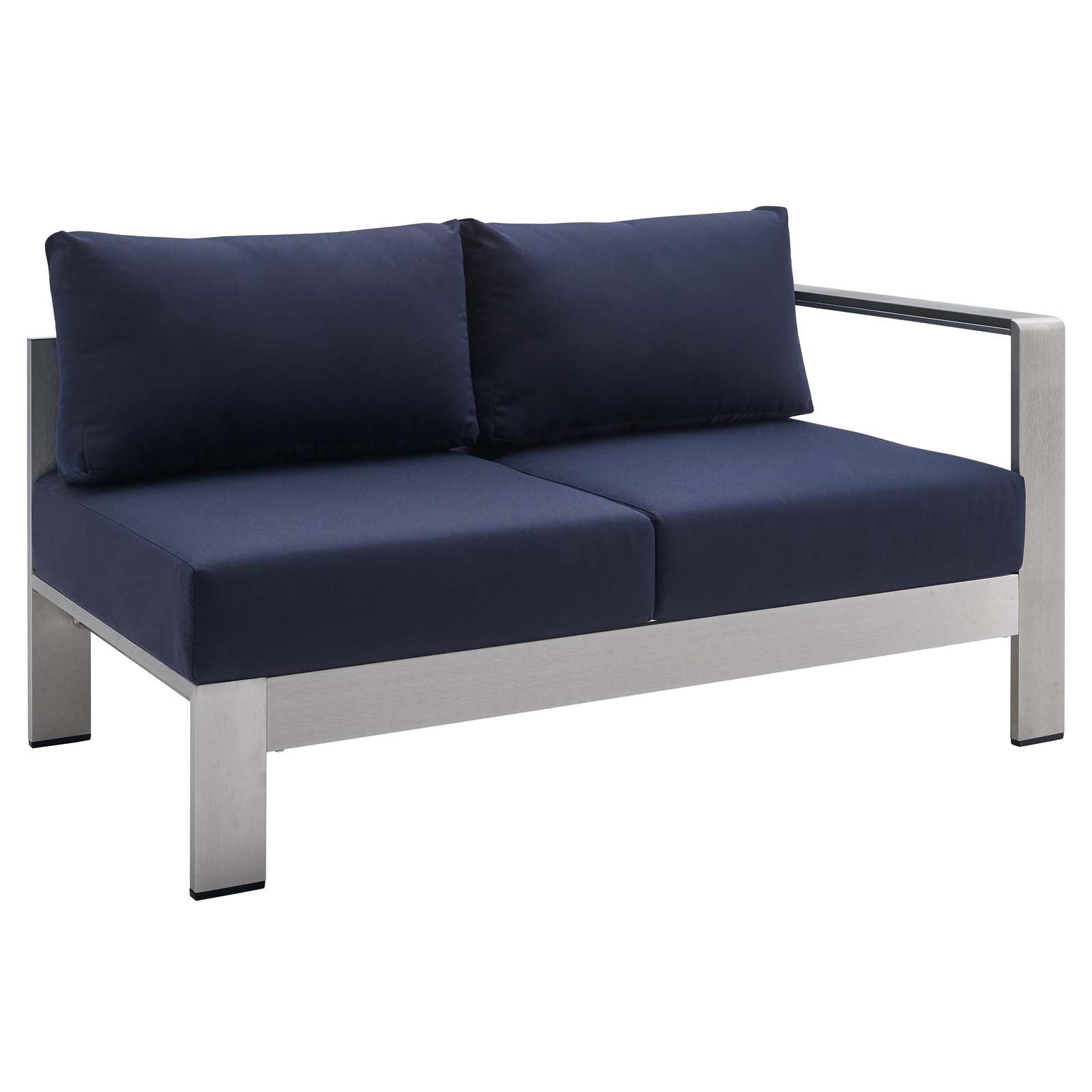 Modway - Shore Sunbrella® Fabric Outdoor Patio Aluminum 8 Piece Sectional Sofa Set - EEI-5482