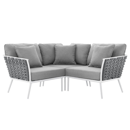 Modway - Stance Outdoor Patio Aluminum Small Sectional Sofa - EEI-5752