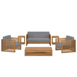 Modway - Carlsbad 6-Piece Teak Wood Outdoor Patio Outdoor Patio Set - EEI-5836