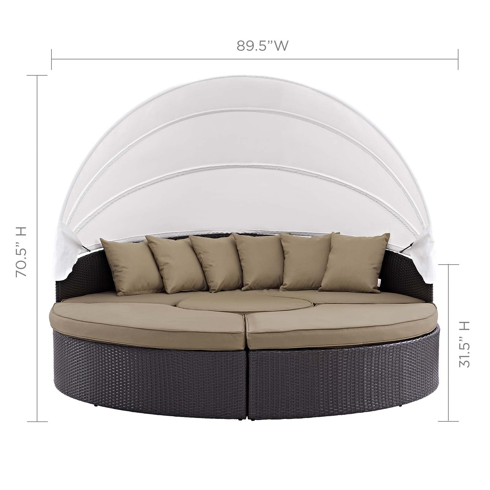 Modway - Quest Canopy Outdoor Patio Daybed - EEI-983