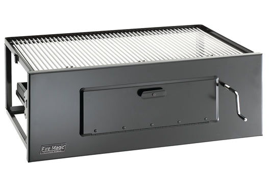 Fire Magic - 23x16-Inch Lift-A-Fire Slide-In Charcoal Grill - 3339