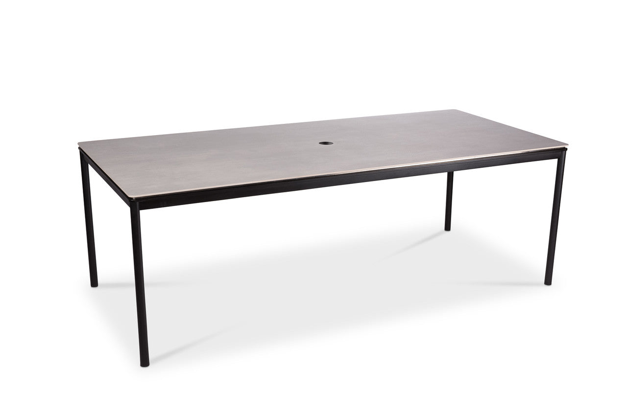 CO9 Design - Greenport 87" Dining Table with Ceramic Top and Umbrella Hole | [GP87C]