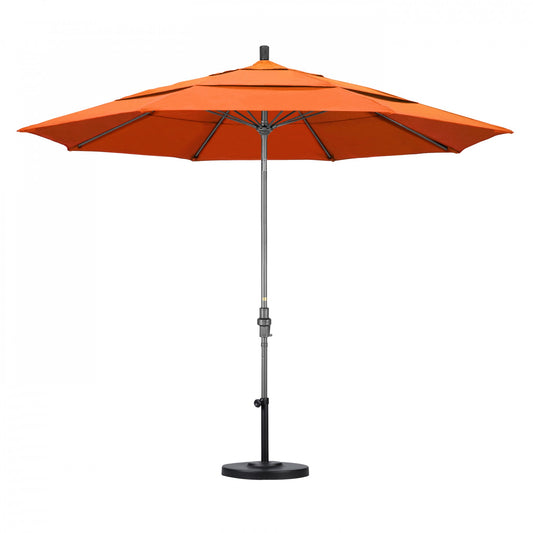 California Umbrella - 11' - Patio Umbrella Umbrella - Aluminum Pole - Tangerine - Sunbrella  - GSCUF118010-5406-DWV