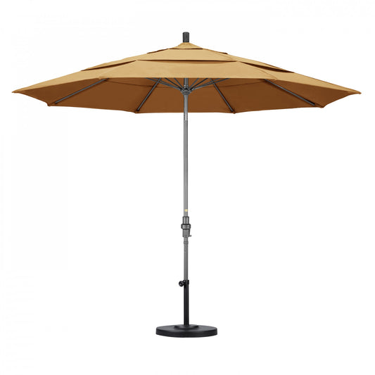 California Umbrella - 11' - Patio Umbrella Umbrella - Aluminum Pole - Wheat - Sunbrella  - GSCUF118010-5414-DWV