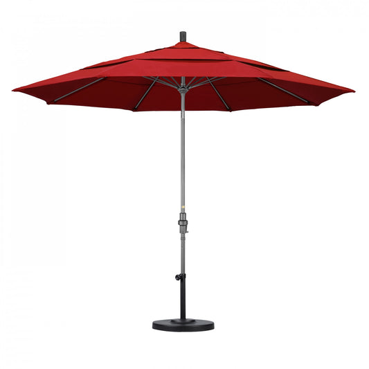 California Umbrella - 11' - Patio Umbrella Umbrella - Aluminum Pole - Red - Olefin - GSCUF118010-F13-DWV