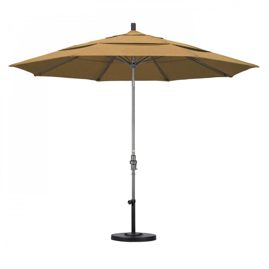 California Umbrella - 11' - Patio Umbrella Umbrella - Aluminum Pole - Straw - Olefin - GSCUF118010-F72-DWV