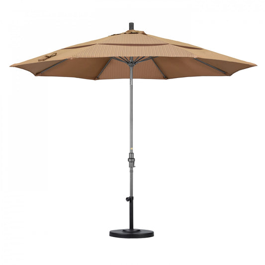 California Umbrella - 11' - Patio Umbrella Umbrella - Aluminum Pole - Terrace Sequoia - Olefin - GSCUF118010-FD10-DWV