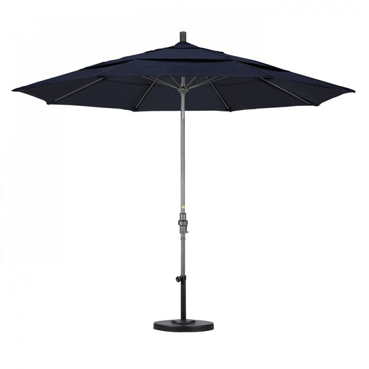 California Umbrella - 11' - Patio Umbrella Umbrella - Aluminum Pole - Navy Blue - Pacifica - GSCUF118010-SA39-DWV