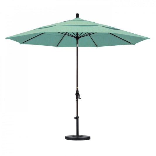California Umbrella - 11' - Patio Umbrella Umbrella - Aluminum Pole - Spectrum Mist - Sunbrella  - GSCUF118117-48020-DWV