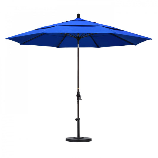 California Umbrella - 11' - Patio Umbrella Umbrella - Aluminum Pole - Pacific Blue - Sunbrella  - GSCUF118117-5401-DWV