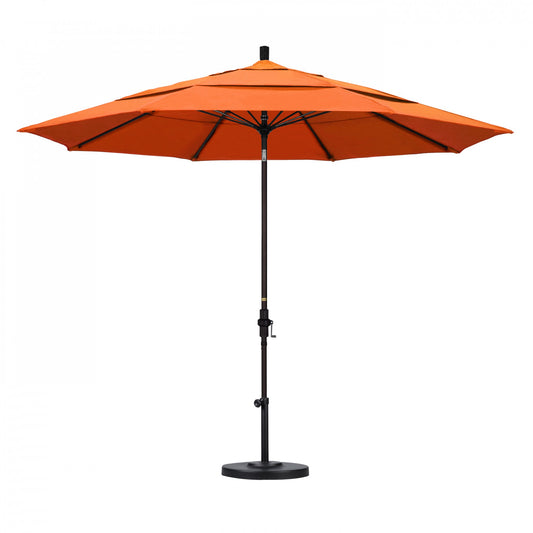 California Umbrella - 11' - Patio Umbrella Umbrella - Aluminum Pole - Tangerine - Sunbrella  - GSCUF118117-5406-DWV
