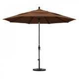 California Umbrella - 11' - Patio Umbrella Umbrella - Aluminum Pole - Teak - Sunbrella  - GSCUF118117-5488-DWV