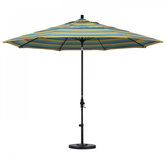 California Umbrella - 11' - Patio Umbrella Umbrella - Aluminum Pole - Astoria Lagoon - Sunbrella  - GSCUF118117-56096-DWV
