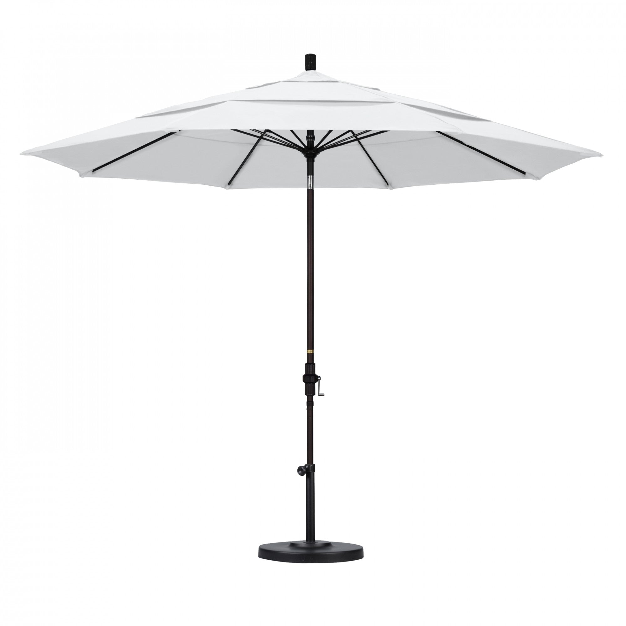 California Umbrella - 11' - Patio Umbrella Umbrella - Aluminum Pole - White - Olefin - GSCUF118117-F04-DWV
