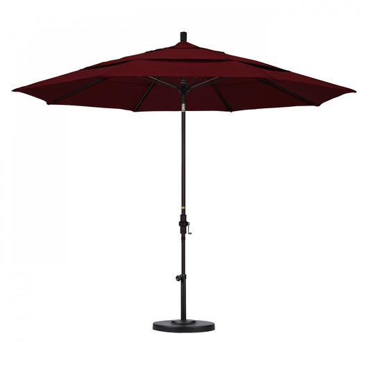 California Umbrella - 11' - Patio Umbrella Umbrella - Aluminum Pole - Burgundy - Pacifica - GSCUF118117-SA36-DWV