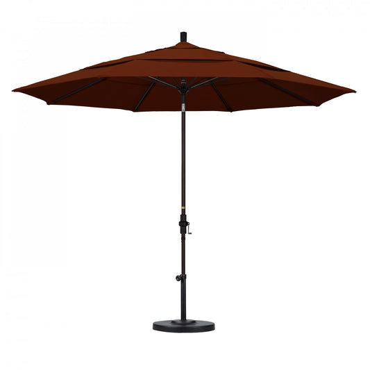 California Umbrella - 11' - Patio Umbrella Umbrella - Aluminum Pole - Brick - Pacifica - GSCUF118117-SA40-DWV